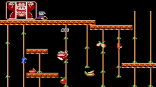 Mario tries to fend off Donkey Kong Jr.